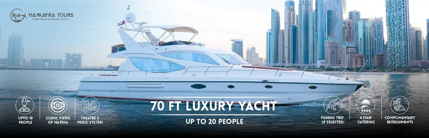 Dubai Best 70 Ft Luxury Yacht – Up To 20 People